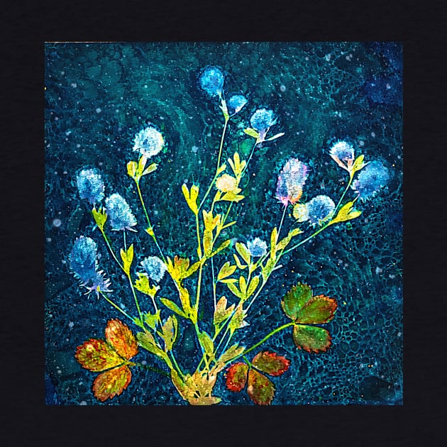 Botanical cyanotype wildflowers by redwitchart